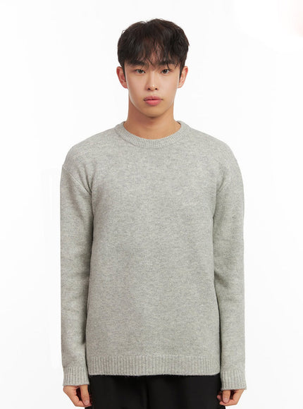 mens-knitted-long-sleeve-sweater-id427 / Gray