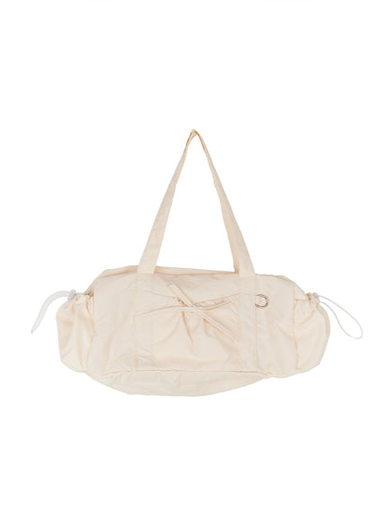 ribbon-duffel-bag-iy516 / Light beige