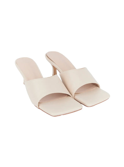 square-toe-mule-sandals-is516 / Light beige