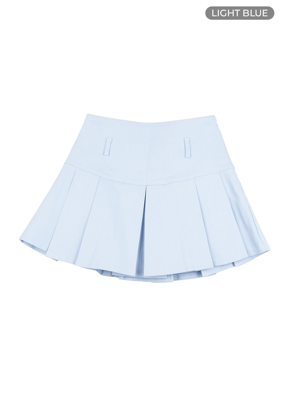 box-pleated-mini-skirt-ig405 / Light blue