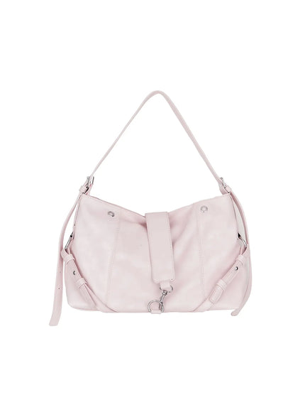 square-buckle-shoulder-bag-ia527 / Pink