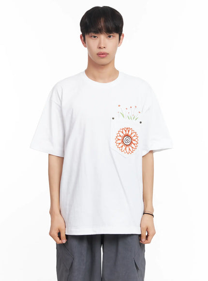 mens-embroidered-graphic-t-shirt-iu519 / White