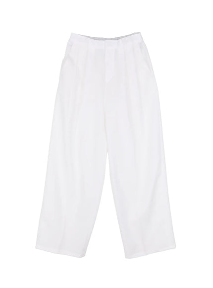 Men's Pleated Wide-Leg Pants IL511
