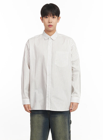 Men's Classic Stripe Collared Shirt IM527