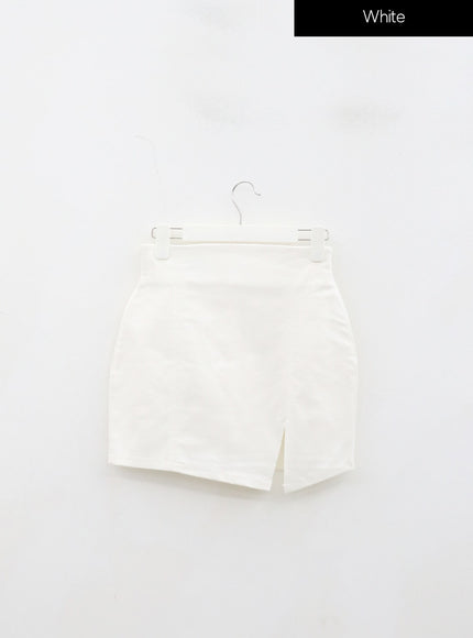 Side Slit Mini Skirt IJ304
