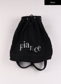 nylon-string-backpack-ij419 / Black