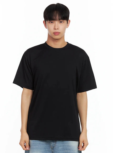 mens-short-sleeve-mesh-tee-il516 / Black