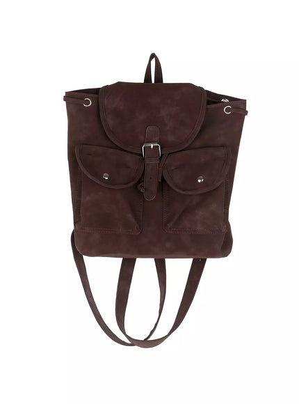 suede-backpack-f516 / Brown