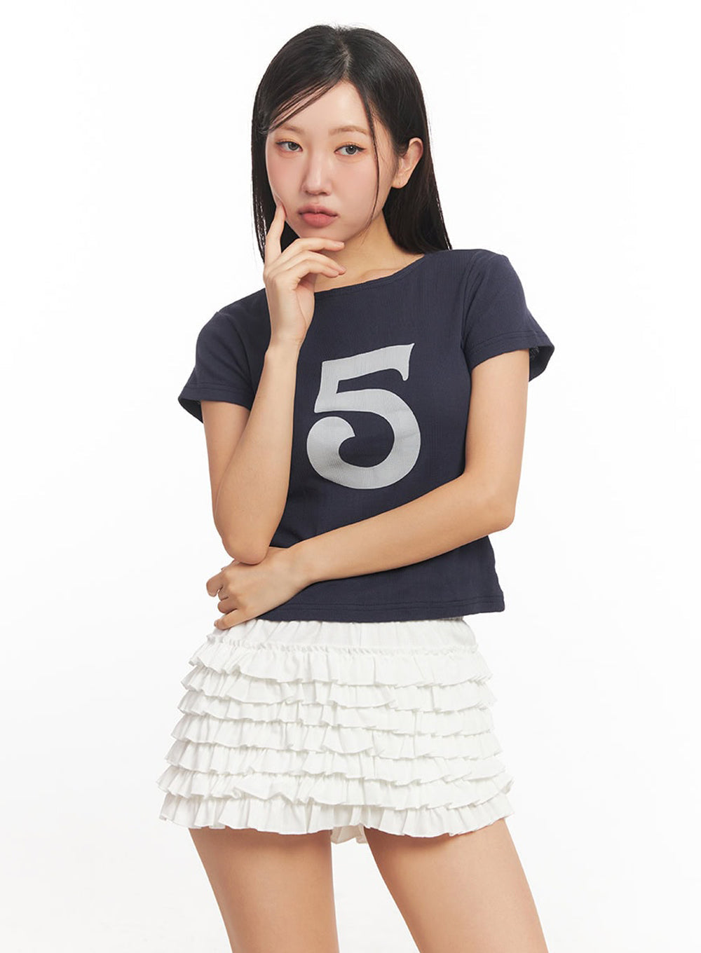 lovely-graphic-crop-top-ia524 / Dark blue