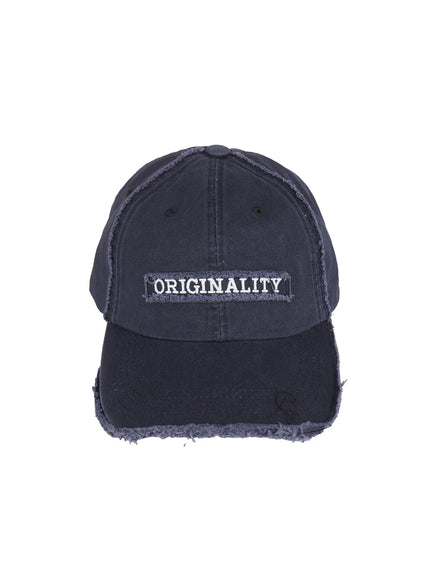 vintage-raw-edge-baseball-cap-il511 / Dark blue