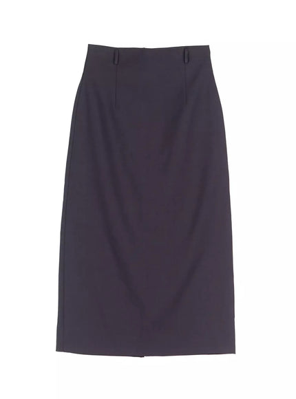 elegant-midi-belted-skirt-io530 / Dark gray