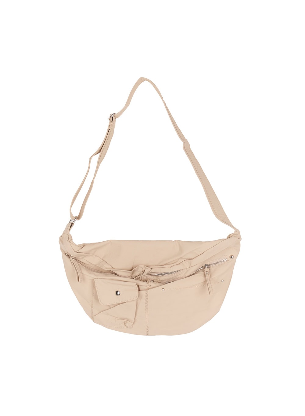 casual-buckle-crossbody-bag-iy502 / Light beige
