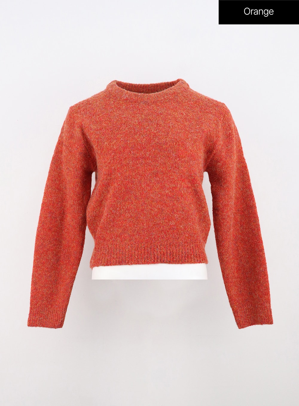 crew-neck-knit-sweater-in308 / Orange