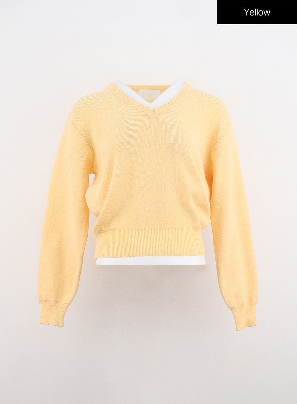 v-neck-sweater-io320 / Yellow