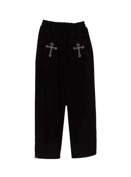 studded-cross-baggy-sweatpants-iy501