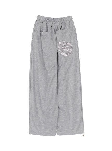 plaid-spiral-detail-sweatpants-ia523