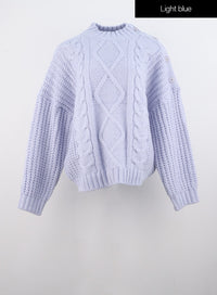 cable-knit-buttoned-sweater-is301