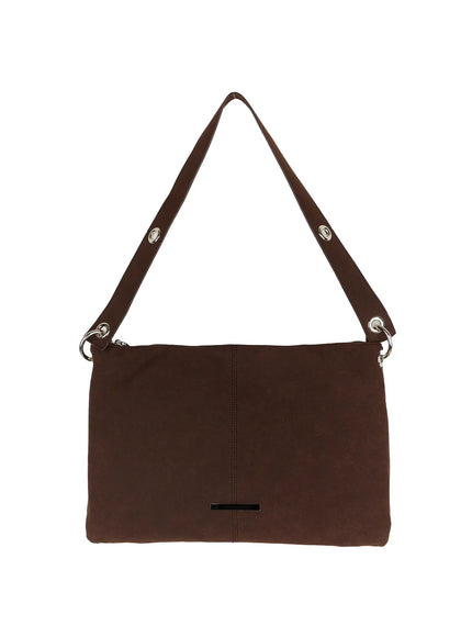 suede-shoulder-bag-ij505 / Brown