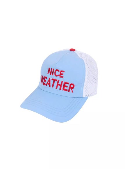 embroidered-mesh-baseball-cap-ic503 / Light blue