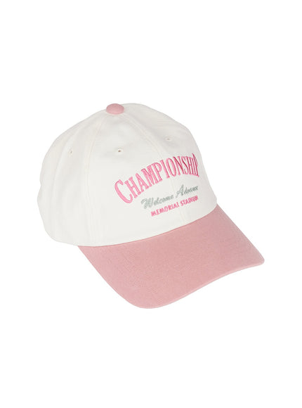 mens-embroidered-graphic-cap-iy520 / Light pink