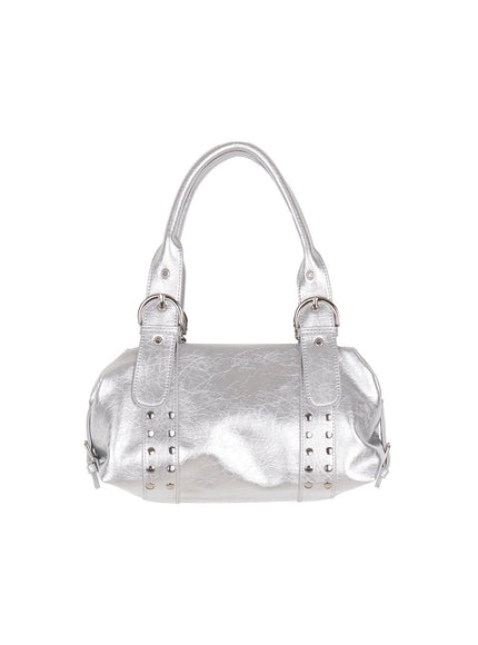 chic-studded-shoulder-bag-ia528 / Silver