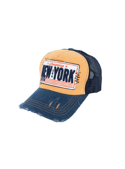 mens-mesh-graphic-baseball-cap-il529 / Yellow