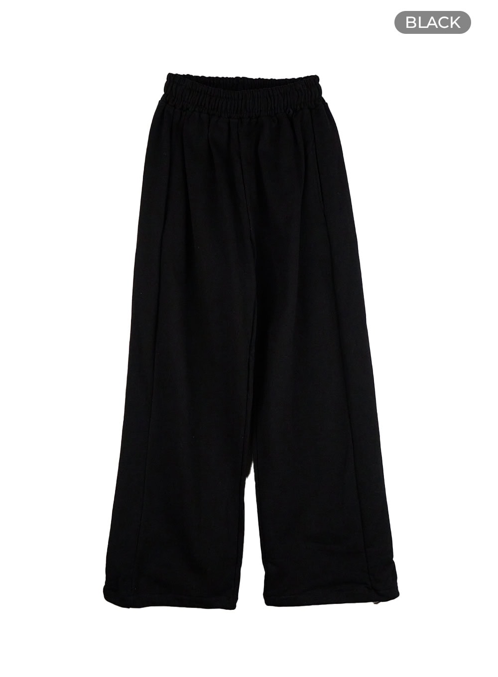 classic-cotton-wide-fit-sweatpants-is427 / Black