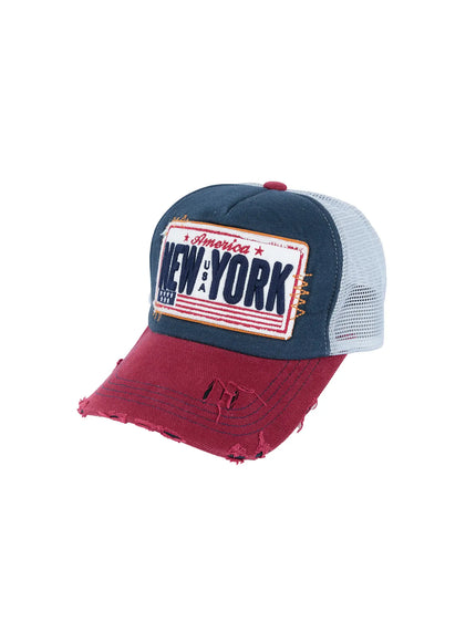 mens-mesh-graphic-baseball-cap-il529 / Red