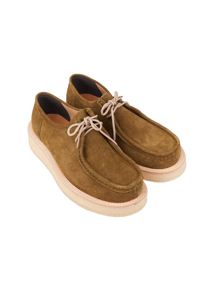 mens-suede-lace-up-loafers-im514 / Dark green