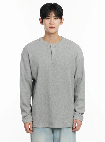 mens-waffle-henley-long-sleeve-shirt-if517