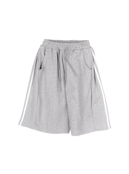 mens-black-stripe-track-shorts-gray-ia517