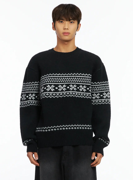 mens-snowflake-knit-sweater-ij514