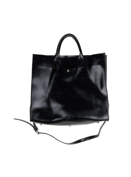 faux-leather-classic-tote-io506 / Black