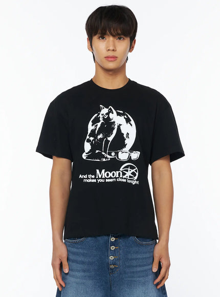 mens-moongraphic-t-shirt-iy529 / Black