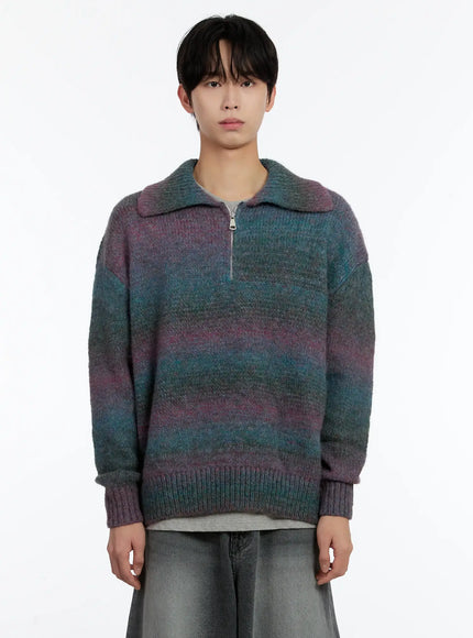mens-alpaca-knit-quarter-zip-sweatshirts-id502