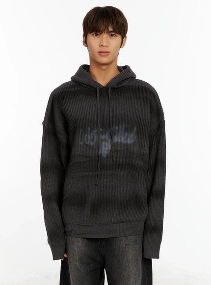 Men's Graffiti Knit Hoodie ID524