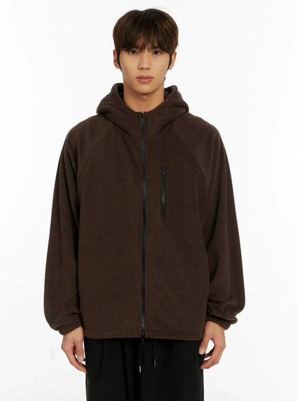 mens-fleece-zip-up-hoodie-id524 / Brown
