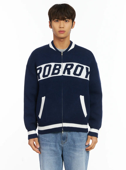 mens-roy-zip-up-cardigan-ij514 / Dark blue