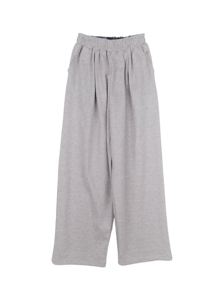 Men's Plaid Waistband Sweatpants IO502
