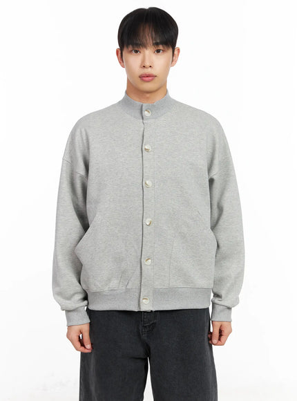 mens-button-up-jacket-im511 / Gray