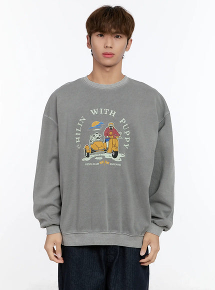 mens-graphic-pigment-sweatshirt-in512 / Gray