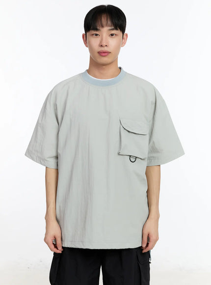 mens-nylon-pocket-t-shirt-ia508 / Light gray