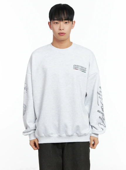 mens-oversized-graphic-sweatshirt-in518-1 / Light gray