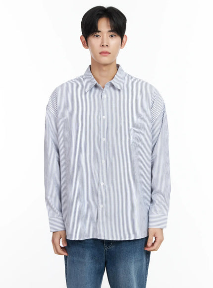 mens-oversized-stripe-shirt-im523 / White