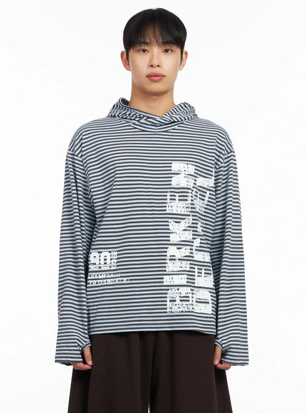 Men's  Striped Graphic Hoodie IM516