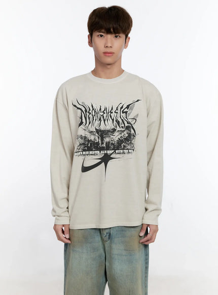 Men's Urban Graphic Long Sleeve Shirt IS529