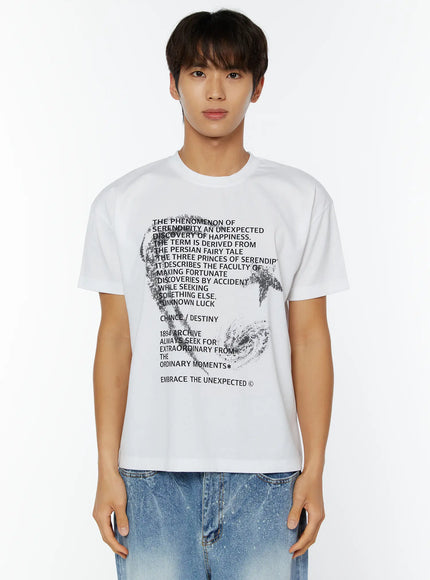 mens-graphic-lettering-tee-iy508 / White