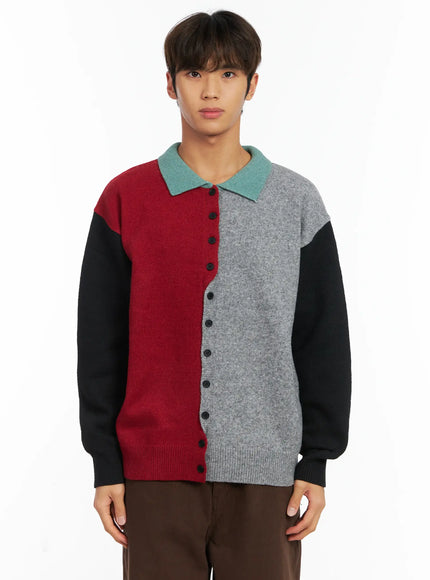 mens-colorblock-collared-cardigan-id511