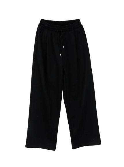 mens-wide-leg-sweatpants-im502 / Black