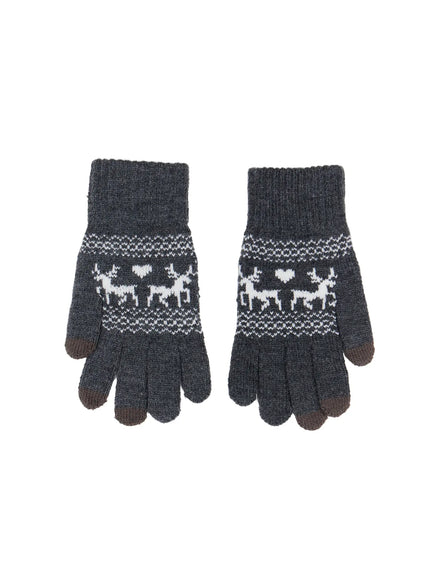 warm-nordic-winter-gloves-in524 / Gray
